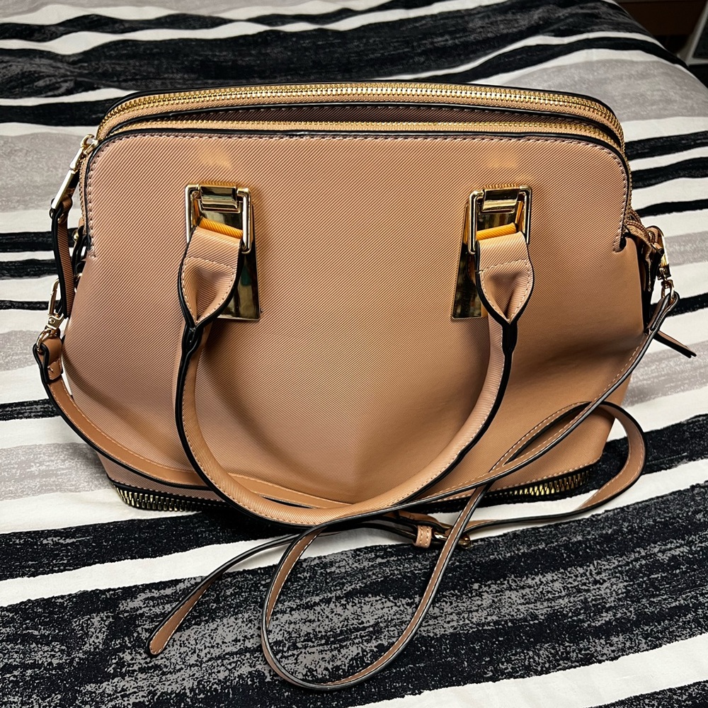 Large pink/ beige purse